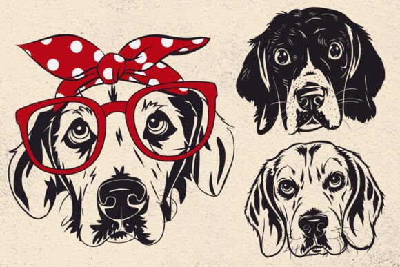 Beagle Dog Face Head with Bandana Bundle Review