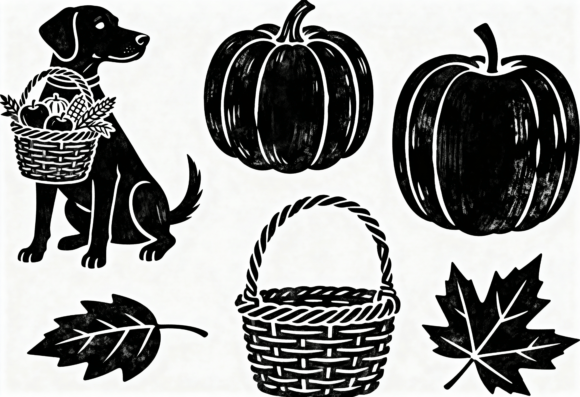 Black Dog Pumpkin Fall Harvest Clipart Review