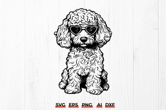 Cool Poodle SVG with Heart Sunglasses Review