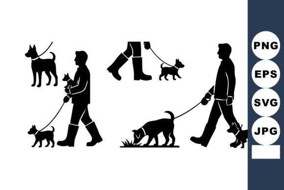 Dog Walking Silhouettes Set Review