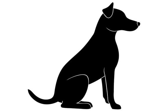 Elegant Dog Silhouette for Embroidery Projects