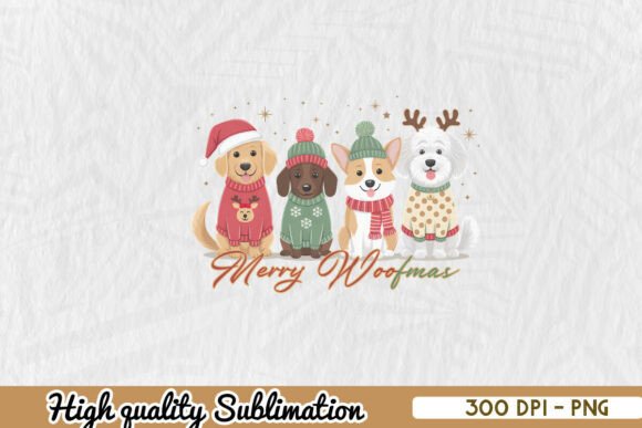 Merry Woofmas Festive Dog Holiday PNG
