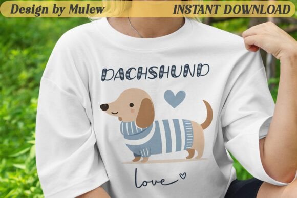 Minimalist Dachshund Dog Sublimation PNG Review
