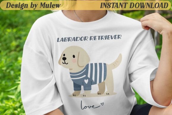 Minimalist Labrador Retriever Dog PNG Review
