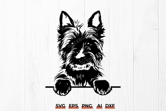 Peeking Australian Terrier SVG PNG Print Review