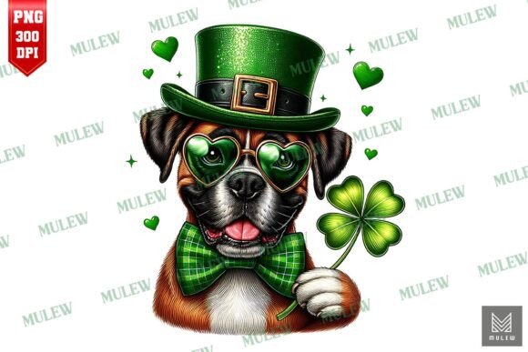 St Patrick's Day Boxer Dog PNG Review
