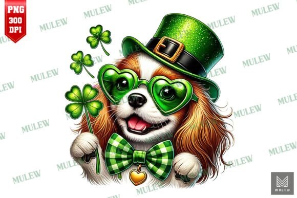 St Patrick's Day Cavalier King Dog PNG Review