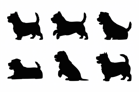 West Highland Terrier Dog Silhouettes